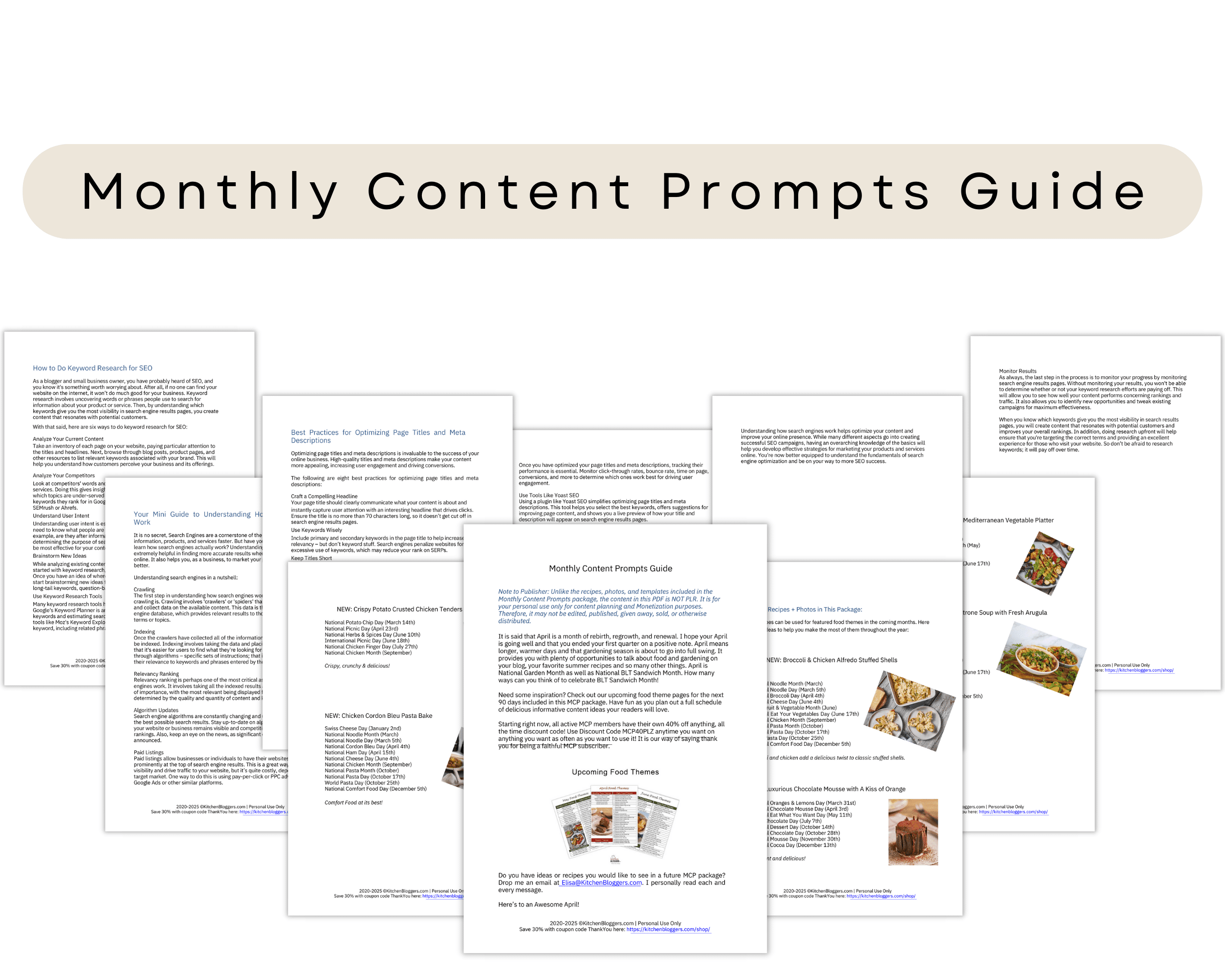 Monthly Content Prompts Guide