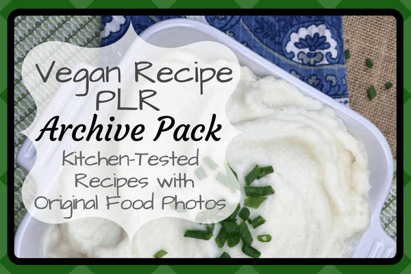 Vegan Recipes Archive PLR Pack 