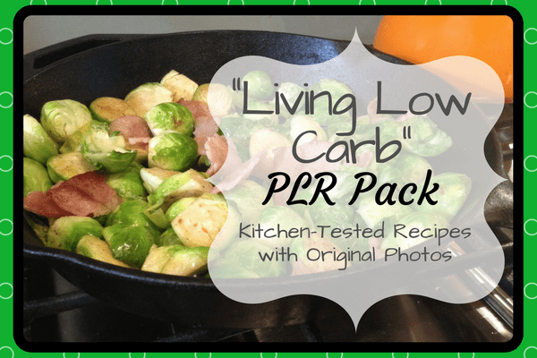 Living Low Carb PLR Recipes with Original Photos Tweet Pin