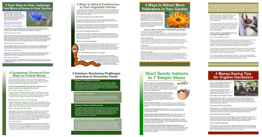 Organic Vegetable Gardening PLR