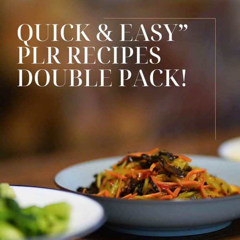 Quick & Easy PLR Recipes Double Pack