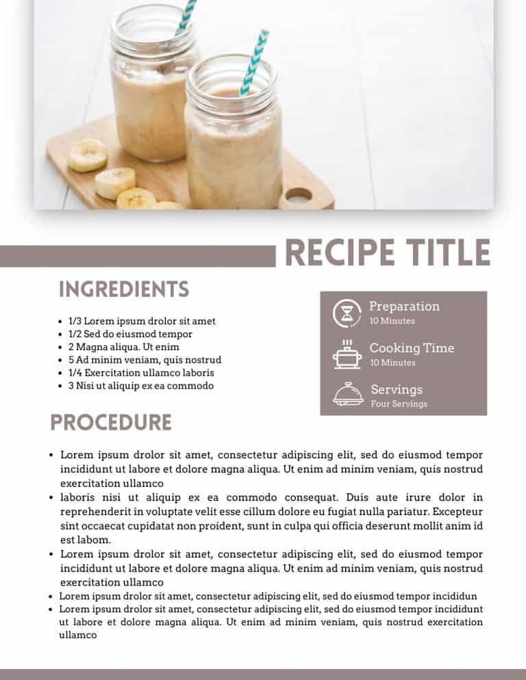 Canva Recipe Book