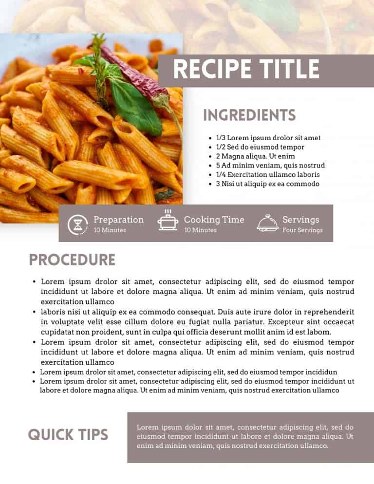 Canva Recipe Book