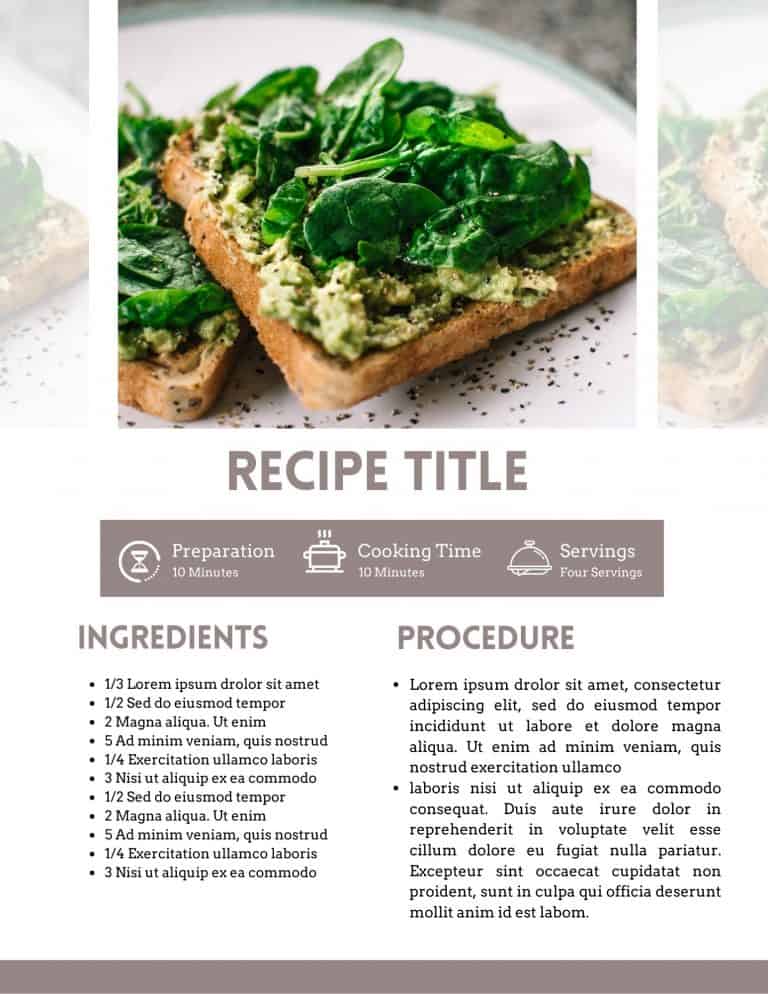 Canva Recipe Book