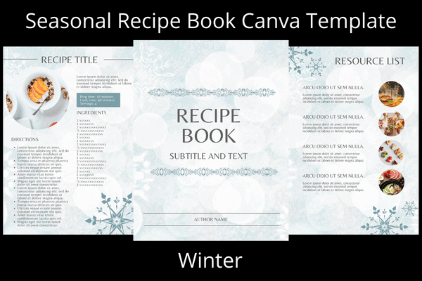 Seasonal Recipe Book Template