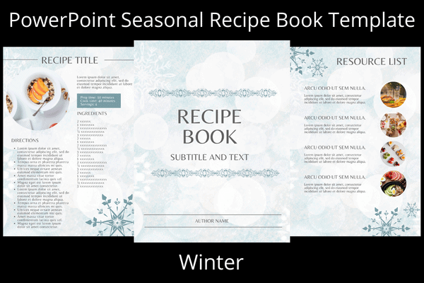 Power Point Seasonal Recipe Book Template