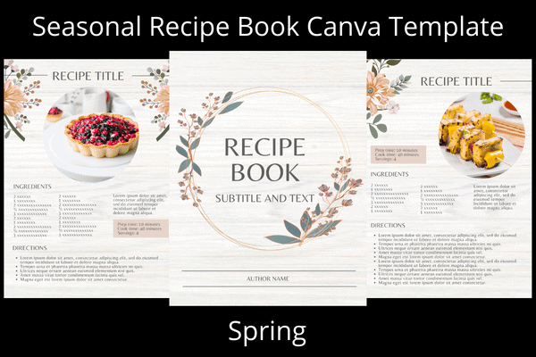 Seasonal Recipe Book Template