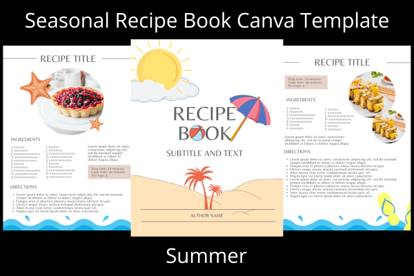 Seasonal Recipe Book Template