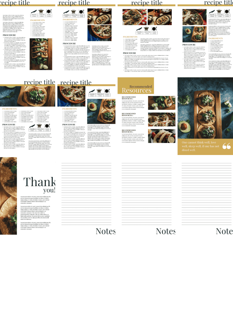 Canva Recipe Book